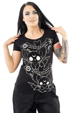 Heartless Ouija Bats T Shirt Frauen T-Shirt schwarz XXL 100% Baumwolle Gothic, Rockwear