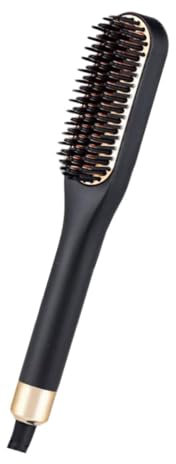 Healeved Hair Straightener Brush Für Männer Einstellbare Temperatur Elektrischer Bartglätter Und Haarkamm Für Kurzes Haarstyling Und Bartpflege Goldene Ausführung Geeignet