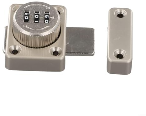 Anti Tamper Combination Bolt Lock Secure, Doors, Sheds, Caravans (Silver)