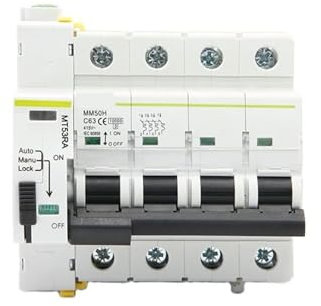 AMEHRU MT53RAix Réenclencheur Automatique MCB avec Mini disjoncteur triphasé 4P 10KA 16A 25A 40A 63A(4P-MCB-C16A)