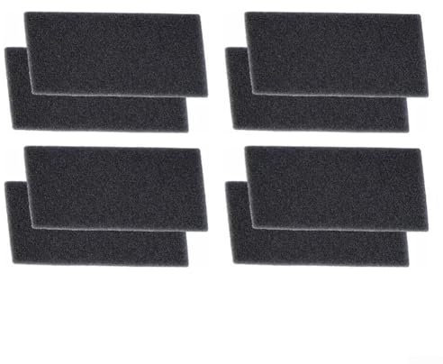 Lot de 8 filtres de rechange pour sèche-linge Bauknecht pour modèles HX faciles à installer 225 x 107 x 8 mm Noir