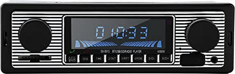 Auto Bluetooth Radio Classic Auto Stereo MP3 -Musikplayer mit USB SD Aux FM Indash Head Unit ， Sprachsteuerung ， Auto -Audio -System (12V)