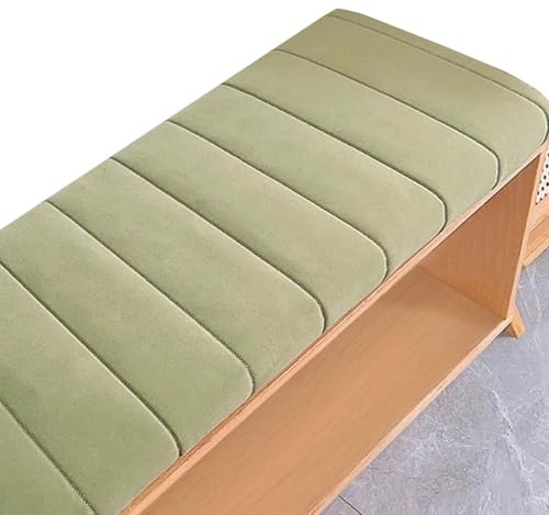 Generisch Bankkissen Bankauflage Stuhlkissen für Fensterbank, Waschbar Abnehmbarem Gartenbankauflage rutschfeste Bankpolster Schaukel Sitzkissen für drinnen und draußen,Grün,160x40cm
