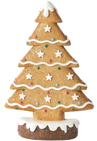 Flaroey Resin Gingerbread Christmas Tree Ornament, Winter Home & Study Room Tabletop Decor Gingerbread Christmas Tree Ornaments