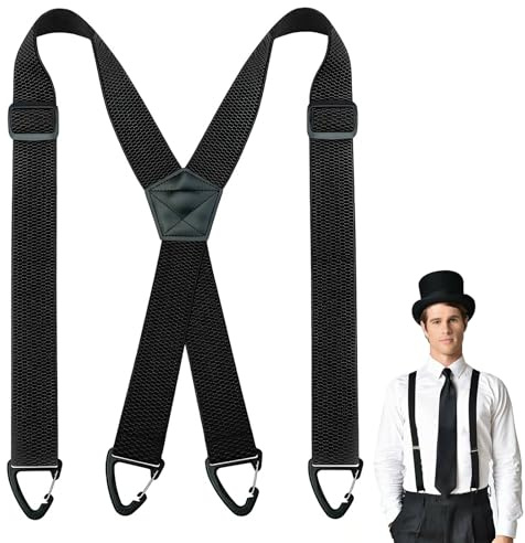BRITIVIVE Hosenträger Herren Extra Stark X-Form Elastische Hosenträger 3,8cm Breit Einstellbar für Beruf, Freizeit Hosentrager Männer
