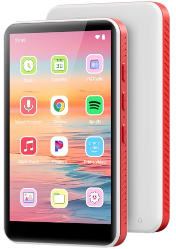 192GB MP3 Player with Bluetooth and WiFi, Android 13.0, 4.0 HD MP3 & MP4 Players Touch Screen and Speaker, Preloaded Spotify, Pandora, Audible, Amazon Music, Up to 1TB