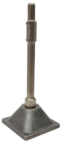 awolsrgiop Stampfer für Abbruchhammer 1-1/8 Hex, Anti Schock Stampferplatte, 406CR Stahl Bodenverdichter 40x15x15cm, Rüttelplatte für Fundamentarbeiten und Bodenverdichtung, Wärmebehandelt