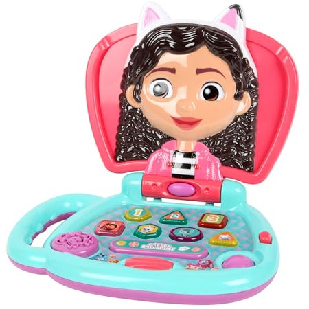 Gabby's Dollhouse Il Mio Primo Laptop, Gioco Prima Infanzia 6 Mesi+, Computer Giocattolo Interattivo con Pulsanti 1-2-3, Suoni e Musiche