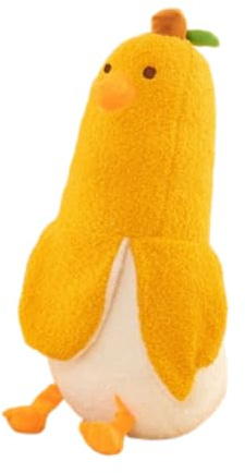 AQCQDQ Bananenente Plüschtier, süßes lustiges Ente Kuscheltier, Banana Plüsch Umarmungskissen, Geschenk for Kinder Jungen MäDchen (70 cm,Gelb)