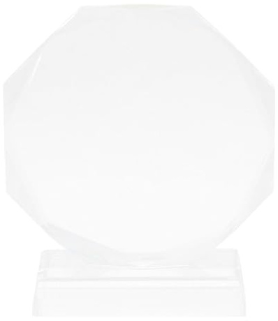 Yardwe Kristalltrophäe Achtkantig 200mm Klare Auszeichnung aus Kristallglas Leerer Pokal für Mitarbeiterehrungen Abschlussfeiern und Firmenpreise