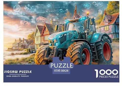 Intelligente Traktortechnik Puzzle 1000 Teile Premium Quality Lernspiel Futuristic Farm Vehicle Premium Quality Impossible Game 38x26cm/1000pcs