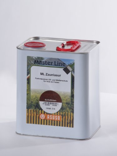 Asuso ML Zaunlasur 60 dunkelbraun 3,0 Liter Gebinde