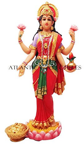 Pacific Giftware Schöne Lakshmi Statue Gottheit der Schönheit Hindu Göttin des Reichtums Wohlstand