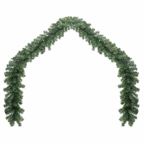 vidaXL Weihnachtsgirlande mit LED 20m Tannengirlande Türgirlande Girlande