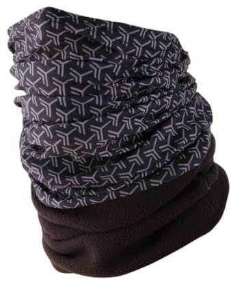 Hilltop® Polar Multifunktionstuch mit Fleece, warmes Schlauchtuch, Schal, Halstuch für kalte Herbst und Wintertage, für Damen und Herren, Trendige Farben, Farbe:graue Graffiti