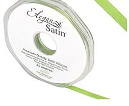 ELEGANZA Double Faced Satin 3mm x 50m Pistachio No.27, 3 mm x 5 0m
