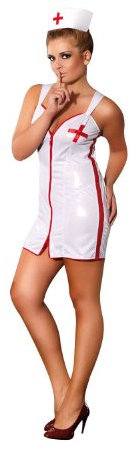 Krankenschwester Outfit M/1047 Sensuale Nurse von Andalea Dessous, Weiß, 46/48