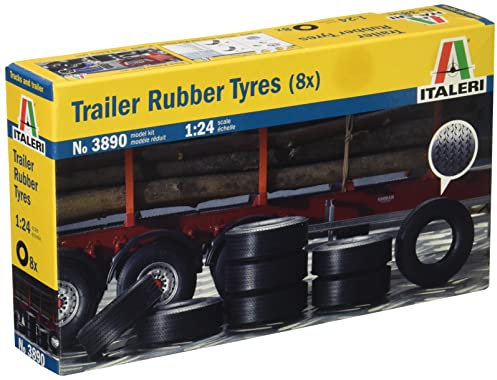 Italeri 3890 - Trailer Rubber Tyres (8 Pcs) Model Kit Scala 1:24