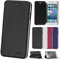 doupi Flip Case für iPhone 6 Plus / 6S Plus (5,5 Zoll), Deluxe Schutz Hülle mit Magnetischem Verschluss Cover Klappbar Book Style Handyhülle Aufstellbar Ständer, schwarz