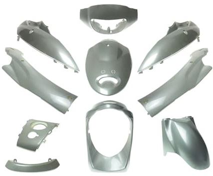 Verkleidungskit silber 10teilig kompatibel für BAOTIAN BT49QT-9, BT50QT-9, JINLUN JL50QT-5, ZNEN ZN50QT-11