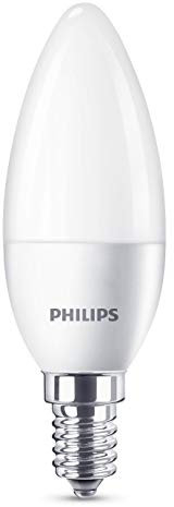 Philips LED E14 Small Edison Screw Candle Light Bulb, Frosted, 5.W (40 W) - Warm White