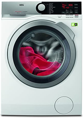 AEG L8FE74485 Waschmaschine/ÖKOMix - Faserschutz/ProSteam - Auffrischfunktion / 8,0 kg/Leise/Mengenautomatik/Nachlegefunktion/Kindersicherung/Schontrommel/Wasserstopp / 1400 U/min