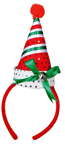 NET TOYS Haarreif Weihnachten Haarschmuck Weihnachtswichtel Kopfschmuck Weihnachtself Minihut Wichtel