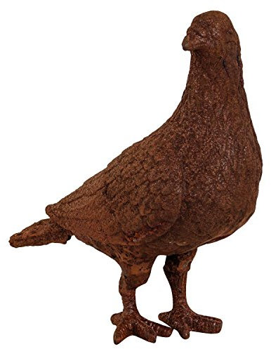 aubaho Gartenskulptur Vogel Figur Eisen Tier Garten Rost Eisenfigur Skulptur Antik-Stil Vogelschreck