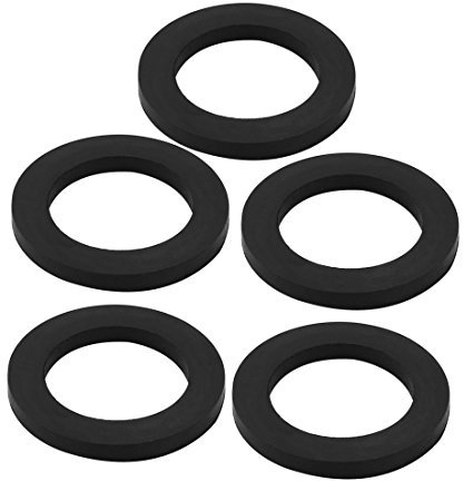 sourcingmap Rubber Round Flat Washers Assortment Size 20x30x3mm for Faucet Pipe Water Hose Black, Pack of 5