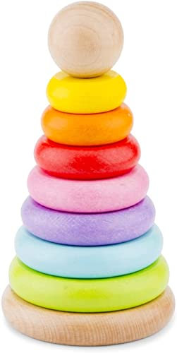 New Classic Toys 10501 Rainbow Stacking Toy, Multicolore Color