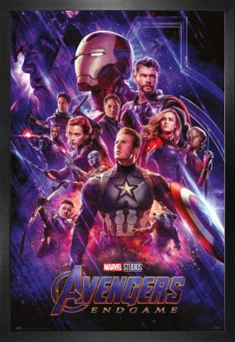 1art1 The Avengers Poster Plakat | Bild und MDF-Rahmen - Endgame Kinoplakat (91 x 61cm)