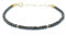 Naturstein Pyrit Herz Armband 3mm dick 925 Sterling Silber verstellbar von 16cm bis 19cm