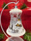Generisch Maxi Glocke Glas Baumbehang Weihnachtsbaum Christbaum-Schmuck Handarbeit Lauscha, : transparent -Weiss