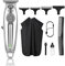 Kemei Professional Hair Clippers Beard Trimmer for Men T-Blade Barber Grade Electric Clippers All-in-One Grooming Solution Cordless Father Day Gifts