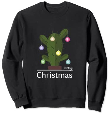 Árbol de Navidad de cactus Árbol de Navidad divertido Feliz Navidad Sudadera