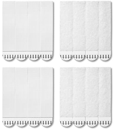 JELLYSUB 12 pares (24 tiras) Tiras para colgar cuadros blancas grandes, colgadores pared adhesivos resistente al agua, cuelga cuadros sin clavos, cuelga facil, colgar cuadros sin agujeros (Grandes)