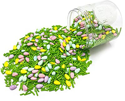 Happy Sprinkles Egg Hunt 90g | Bunter Streusel Mix Zum Dekorieren | Liebevolle Tortendeko Zu Ostern | Osterdeko Für Kekse, Eis & Kuchen