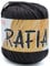 Gomitolo Rafia Lane Mondial 50 gr 100% viscosa naturale uncinetto 4-4,5 vari colori borse mare accessori cappellini arredo casa (995 Nero)