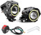 Focos para motocicleta, 2 unidades, 12 V, 125 W, 3000 lm, U7, LED, ojos de ángel, luz blanca, IP68, faro de motocicleta con interruptor