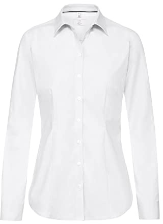 GREIFF Corporate Bluse Premium Damen Oeko TEX® Pflegeleicht Weiß 46