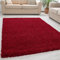 Giancasa Hochflor Teppich Läufer 80x150 cm Rot - Flauschiger Shaggy in vielen Farben für mehr Gemütlichkeit in deinem Zuhause - Ideal für Wohnzimmer, Flur und Schlafzimmer