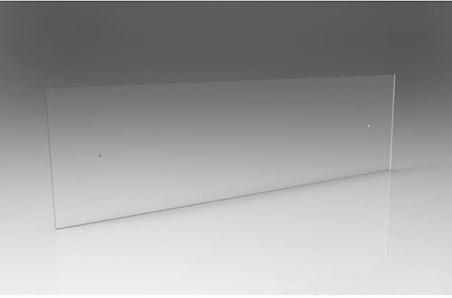 Battisedia in plexiglass trasparente da mm. 3 completo di kit fissaggio al muro. 2pz. cm. 90x15