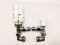 Greened House White Thermostatic Radiator Valve with 90 degree pipe connector 1/2 15mm Designer radiator valve