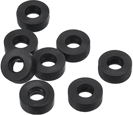 PATIKIL M6 Rondelle Plate Caoutchouc, 8 Paquet 5mm ID 12mm OD Étanchéité Entretoise Joint Anneau pour Robinet Tuyau Eau Tuyau Fixation Boulon,Noir