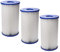vhbw 3X Cartouches filtrantes Remplacement pour Intex 29005 B, 59905 B, B, Type B pour Piscine Pompe de Filtration, Filtre à Eau Blanc/Bleu