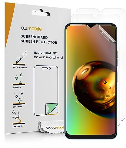 kwmobile 3X Displayschutzfolie kompatibel mit Tecno Spark 10 Folie - klare Schutzfolien Set in transparent