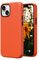 SURPHY Faux Leather Case Compatible with iPhone 13 mini Case 5.4 inch, Premium PU Leather Case Cover (with Metallic Buttons & Microfiber Lining) for iPhone 13 mini (Orange)