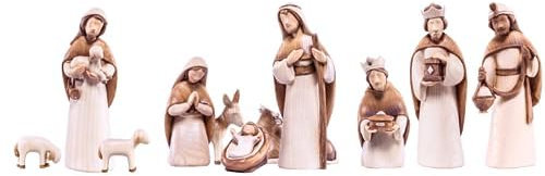 Akantus Krippenfiguren aus Holz: 11er Set (10 cm)