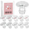 LOTBILL Inserto de brida de 13/15/17/19/21 mm, 10 piezas compatibles con Medela/Spectra/Momcozy S9/S9pro/S10/S12/S12pro, etc. Extractor de leche de 24 mm, reduce el túnel hacia abajo para corregir el
