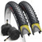 Fincci Fahrradreifen 29 zoll mit Pannenschutz 1 mm & 29 zoll MTB Schlauch Schrader - Paar Anti-Punktur MTB Reifen 29 x 2.1 zoll, 52-622 - Schwarz Fahrrad Mantel für MTB, Rennrad, Mountainbike, Fahrrad